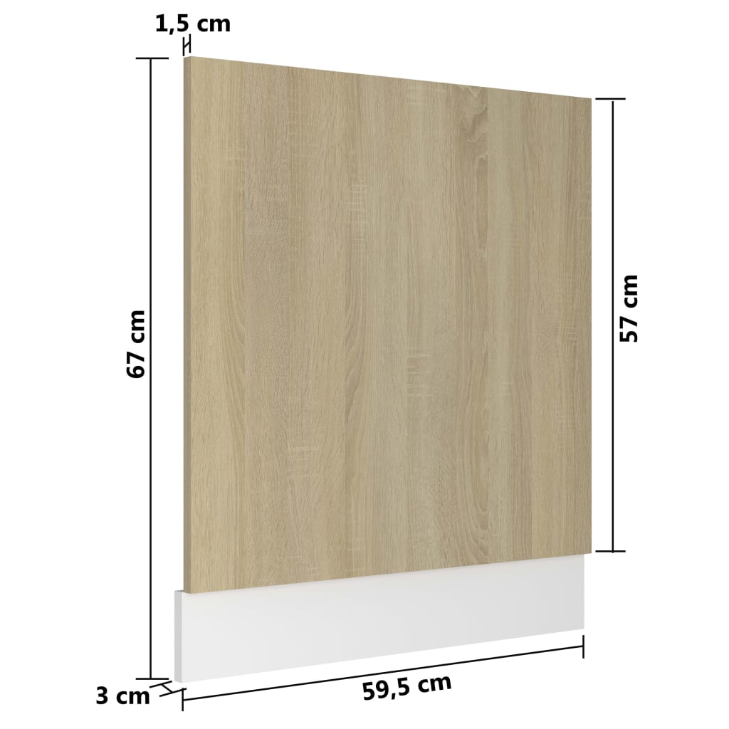 Pannello Lavastoviglie “Lyon” Rovere Sonoma 59,5x3x67 cm | homemem39