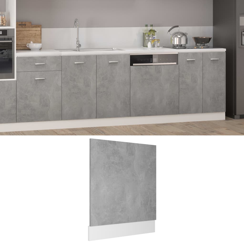 Pannello Lavastoviglie “Lyon” Grigio Cemento 59,5x3x67 cm | homemem39