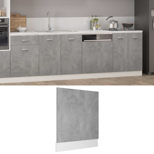 Pannello Lavastoviglie “Lyon” Grigio Cemento 59,5x3x67 cm | homemem39