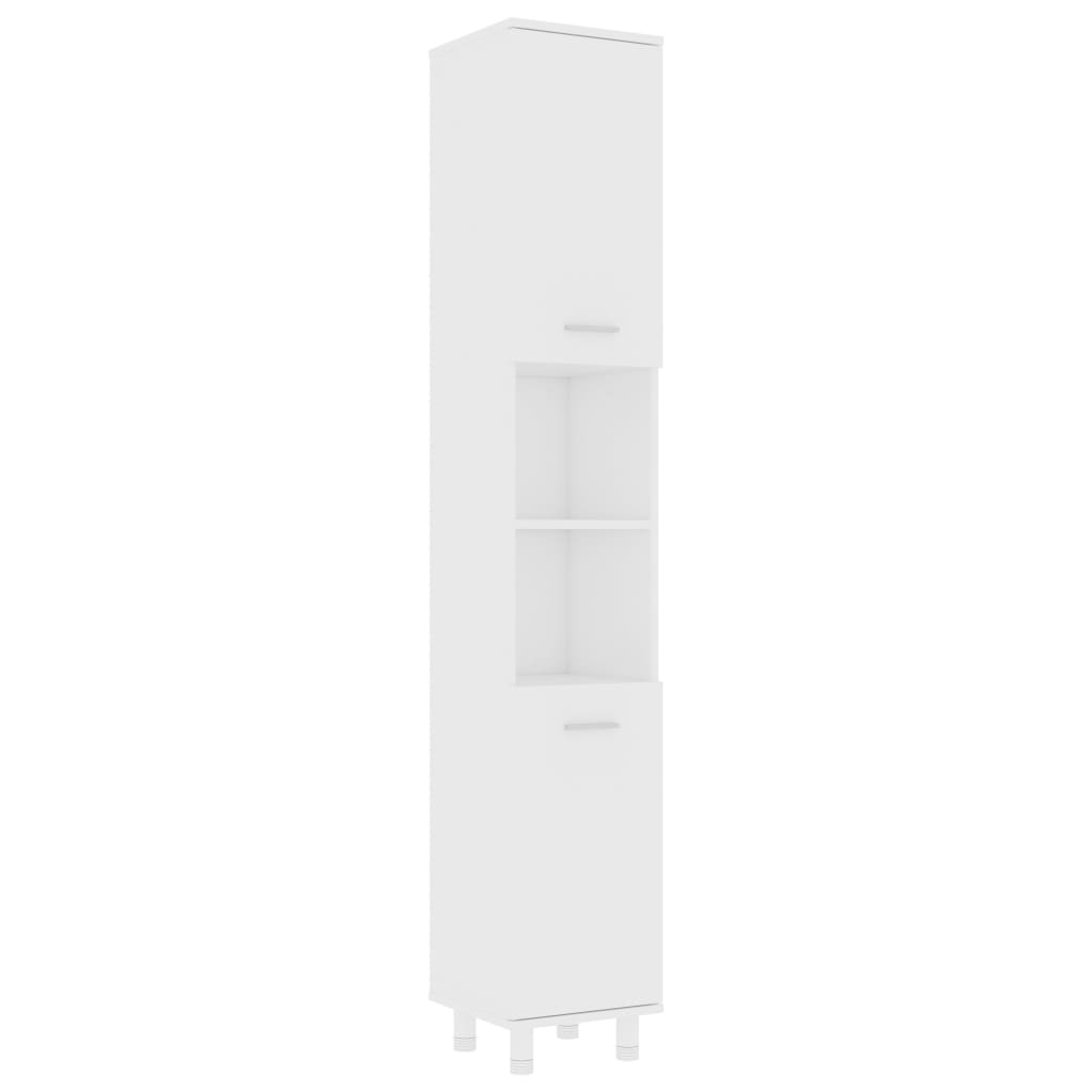Mobile da Bagno Bianco 30x30x179 cm in Legno Multistrato | homemem39