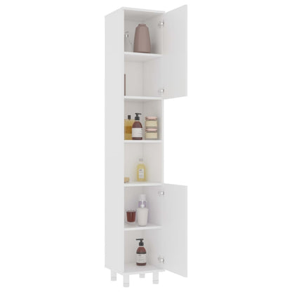 Mobile da Bagno Bianco 30x30x179 cm in Legno Multistrato | homemem39