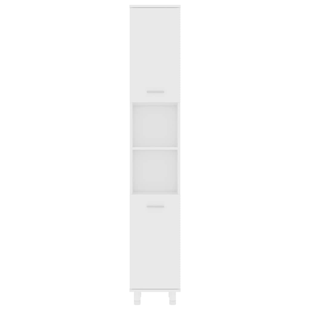 Mobile da Bagno Bianco 30x30x179 cm in Legno Multistrato
