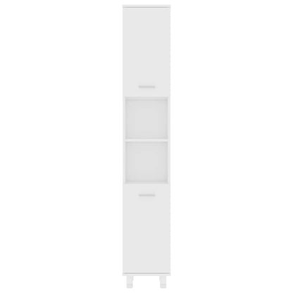 Mobile da Bagno Bianco 30x30x179 cm in Legno Multistrato