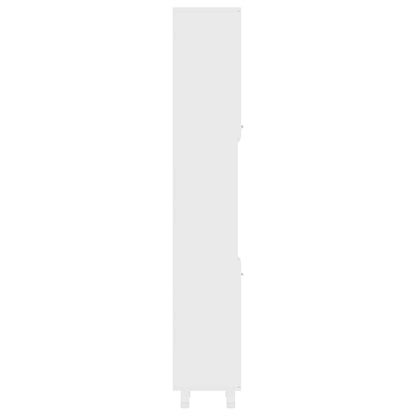 Mobile da Bagno Bianco 30x30x179 cm in Legno Multistrato
