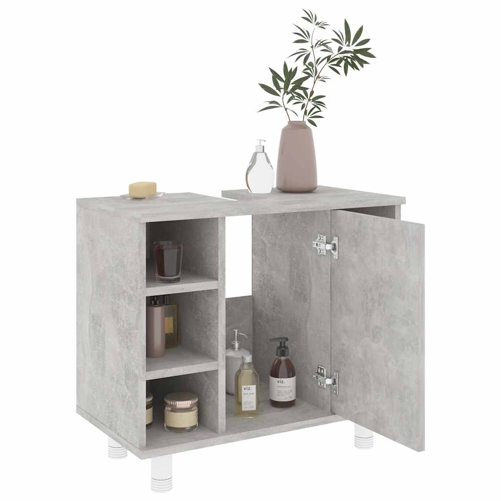 Mobile da Bagno Grigio Cemento 60x32x53,5 cm Legno Multistrato - homemem39