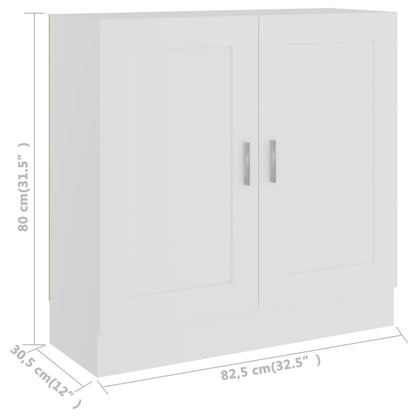 Libreria Bianca 82,5x30,5x80 cm in Legno Multistrato | homemem39