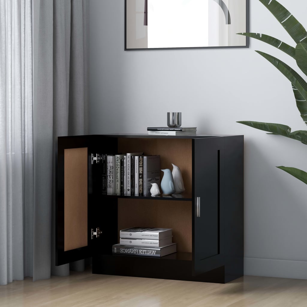 Libreria Nera 82,5x30,5x80 cm in Legno Multistrato | homemem39