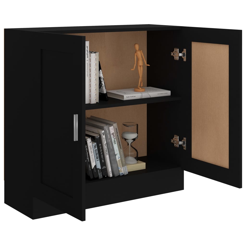 Libreria Nera 82,5x30,5x80 cm in Legno Multistrato | homemem39