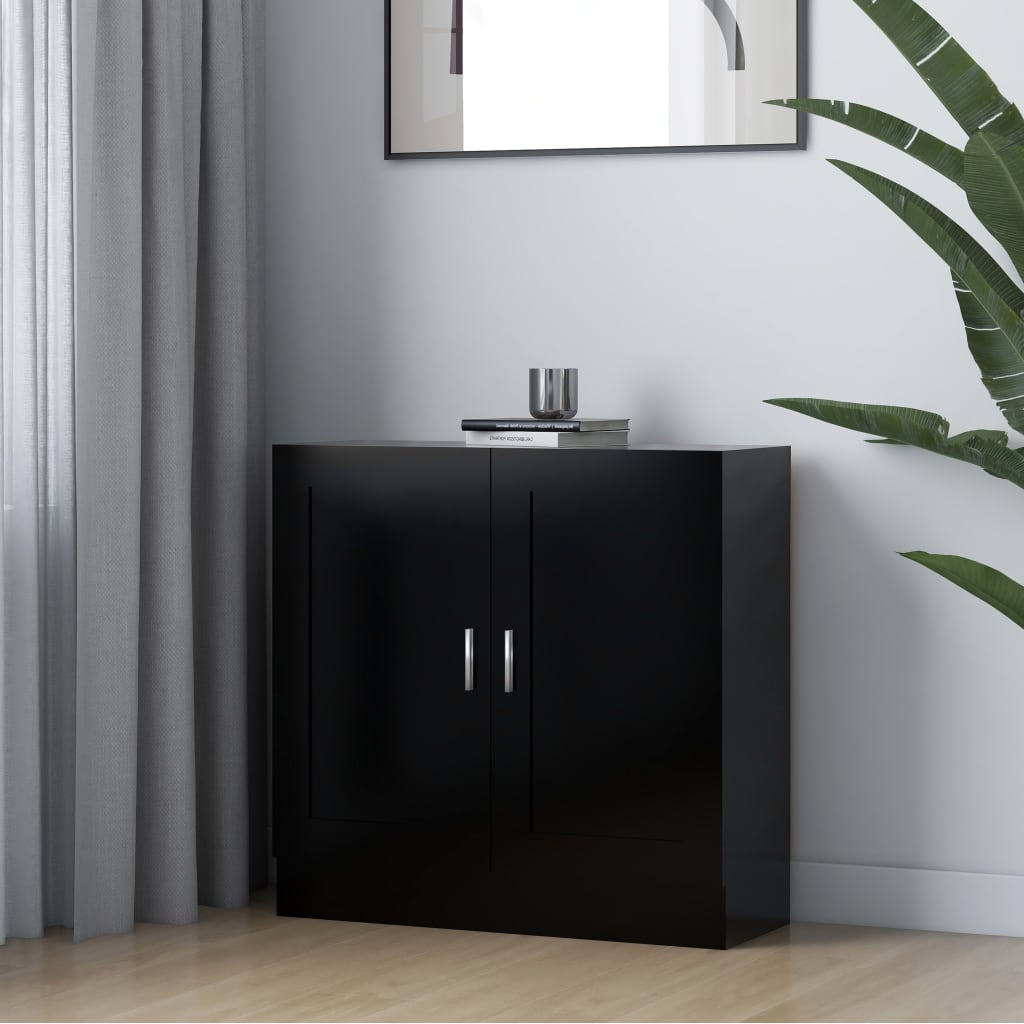 Libreria Nera 82,5x30,5x80 cm in Legno Multistrato | homemem39