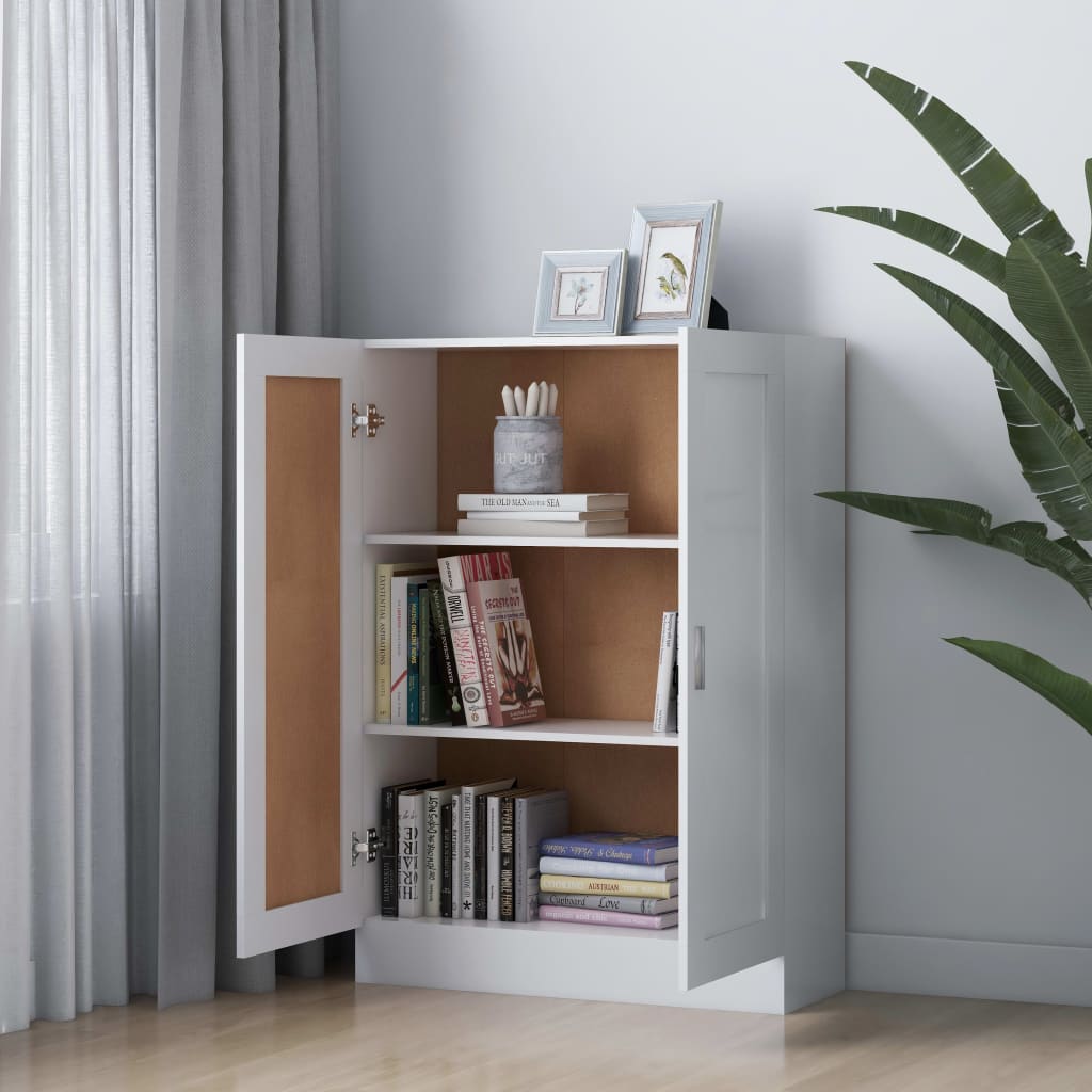 Libreria Bianca 82,5x30,5x115 cm in Legno Multistrato | homemem39