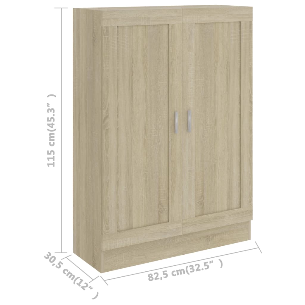 Libreria Rovere Sonoma 82,5x30,5x115 cm in Legno Multistrato | homemem39