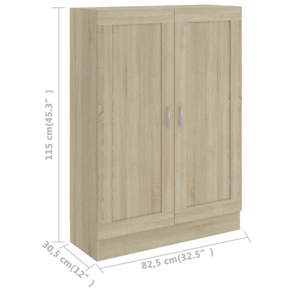 Libreria Rovere Sonoma 82,5x30,5x115 cm in Legno Multistrato | homemem39