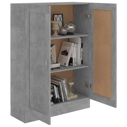 Libreria Grigio Cemento 82,5x30,5x115 cm in Legno Multistrato | homemem39