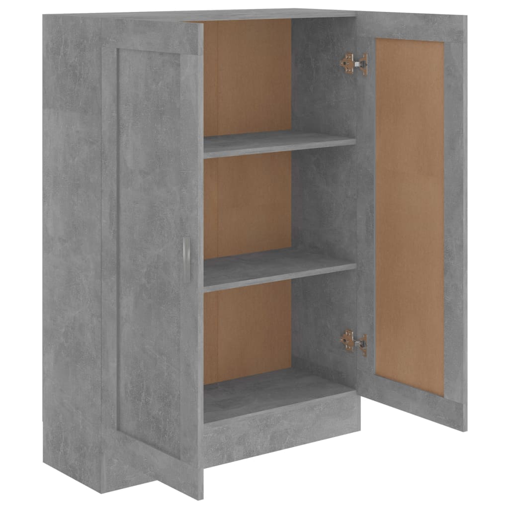 Libreria Grigio Cemento 82,5x30,5x115 cm in Legno Multistrato | homemem39