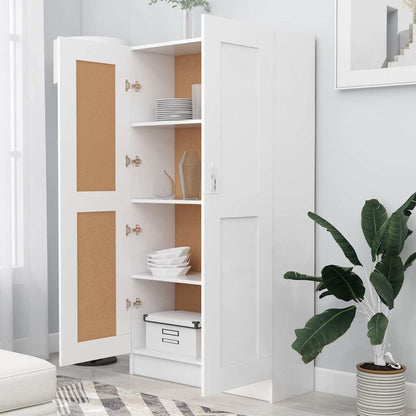 Libreria Bianca 82,5x30,5x150 cm in Legno Multistrato | homemem39