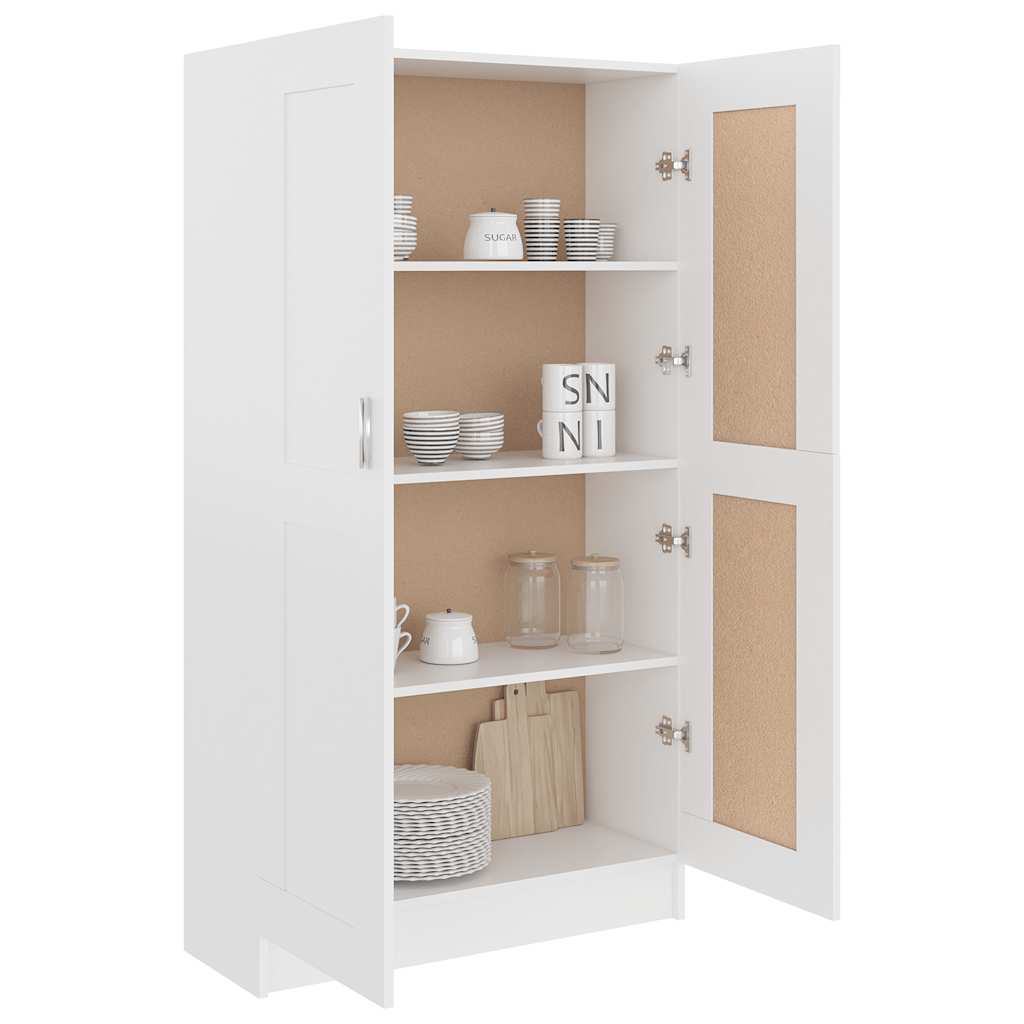 Libreria Bianca 82,5x30,5x150 cm in Legno Multistrato | homemem39
