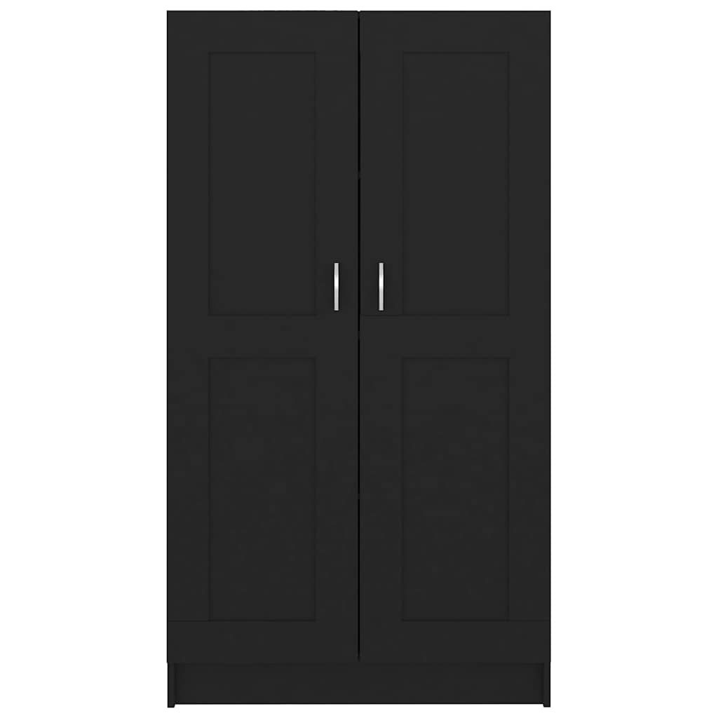 Libreria Nera 82,5x30,5x150 cm in Legno Multistrato