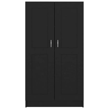 Libreria Nera 82,5x30,5x150 cm in Legno Multistrato