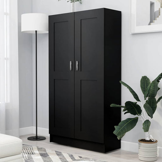 Libreria Nera 82,5x30,5x150 cm in Legno Multistrato - homemem39