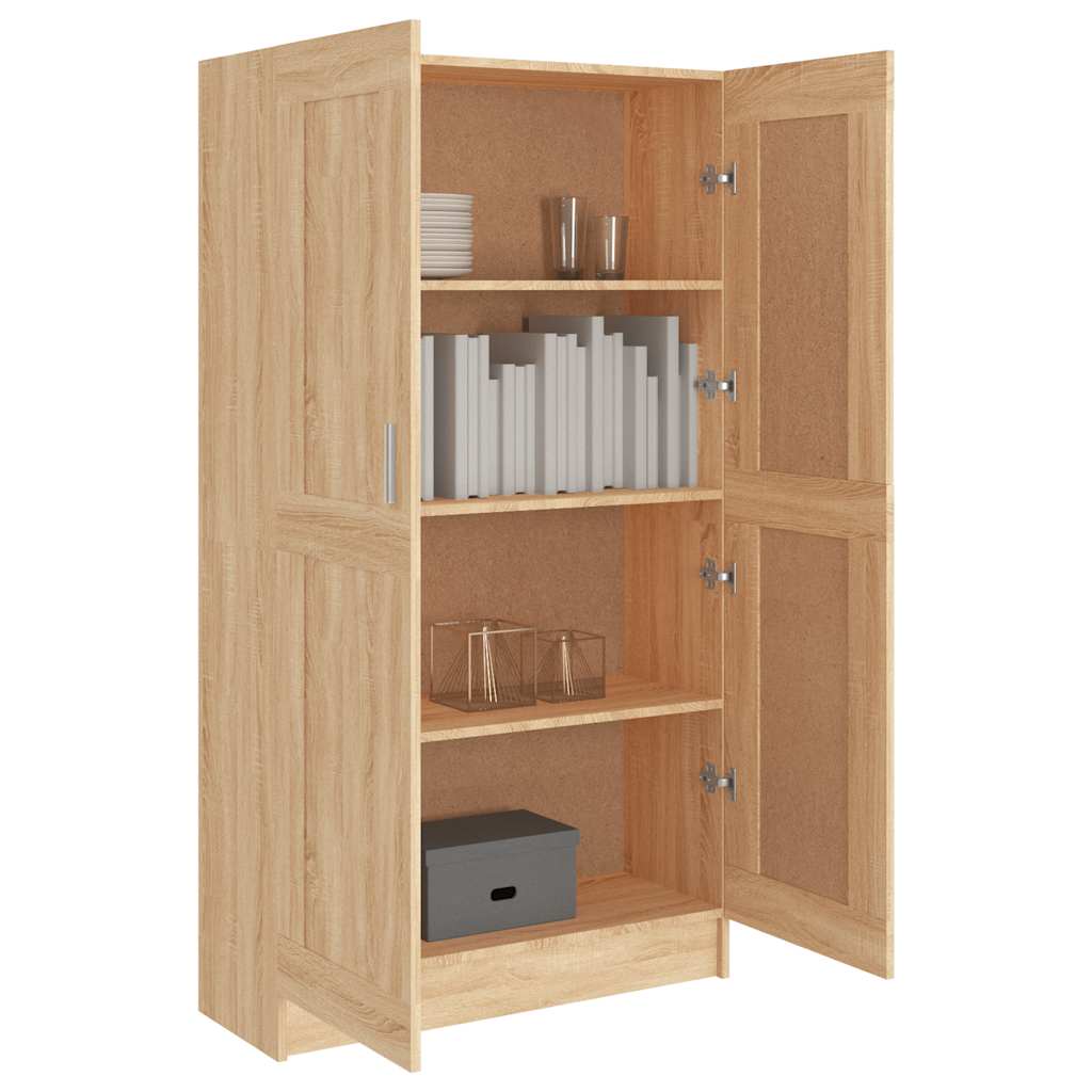 Libreria Rovere Sonoma 82,5x30,5x150 cm in Legno Multistrato | homemem39