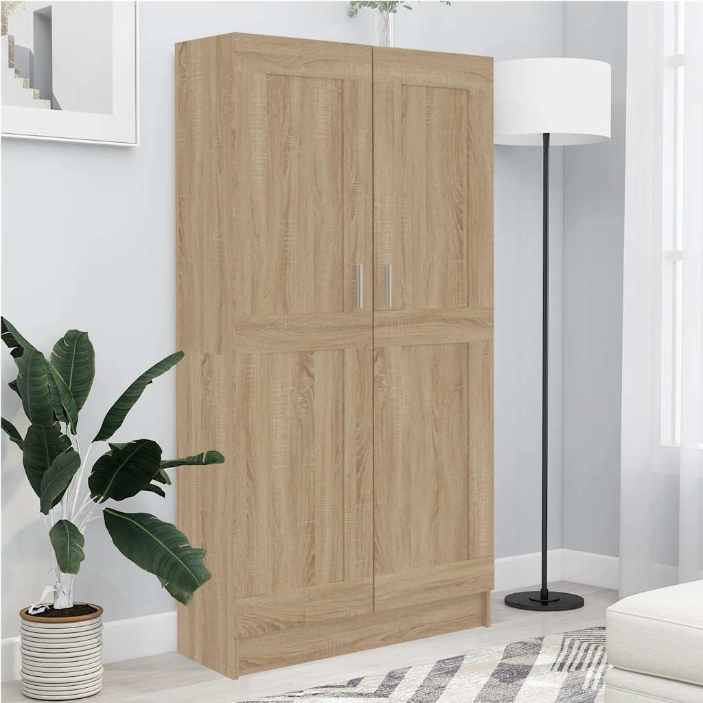 Libreria Rovere Sonoma 82,5x30,5x150 cm in Legno Multistrato | homemem39