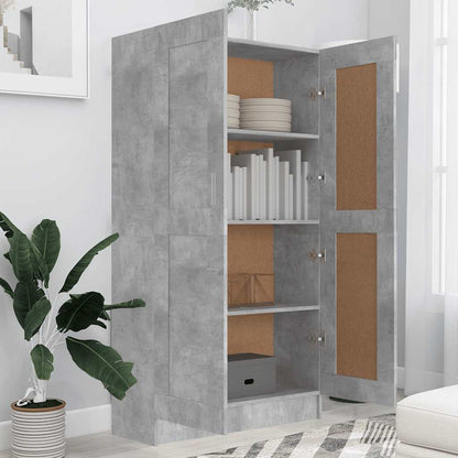 Libreria Grigio Cemento 82,5x30,5x150 cm in Legno Multistrato | homemem39