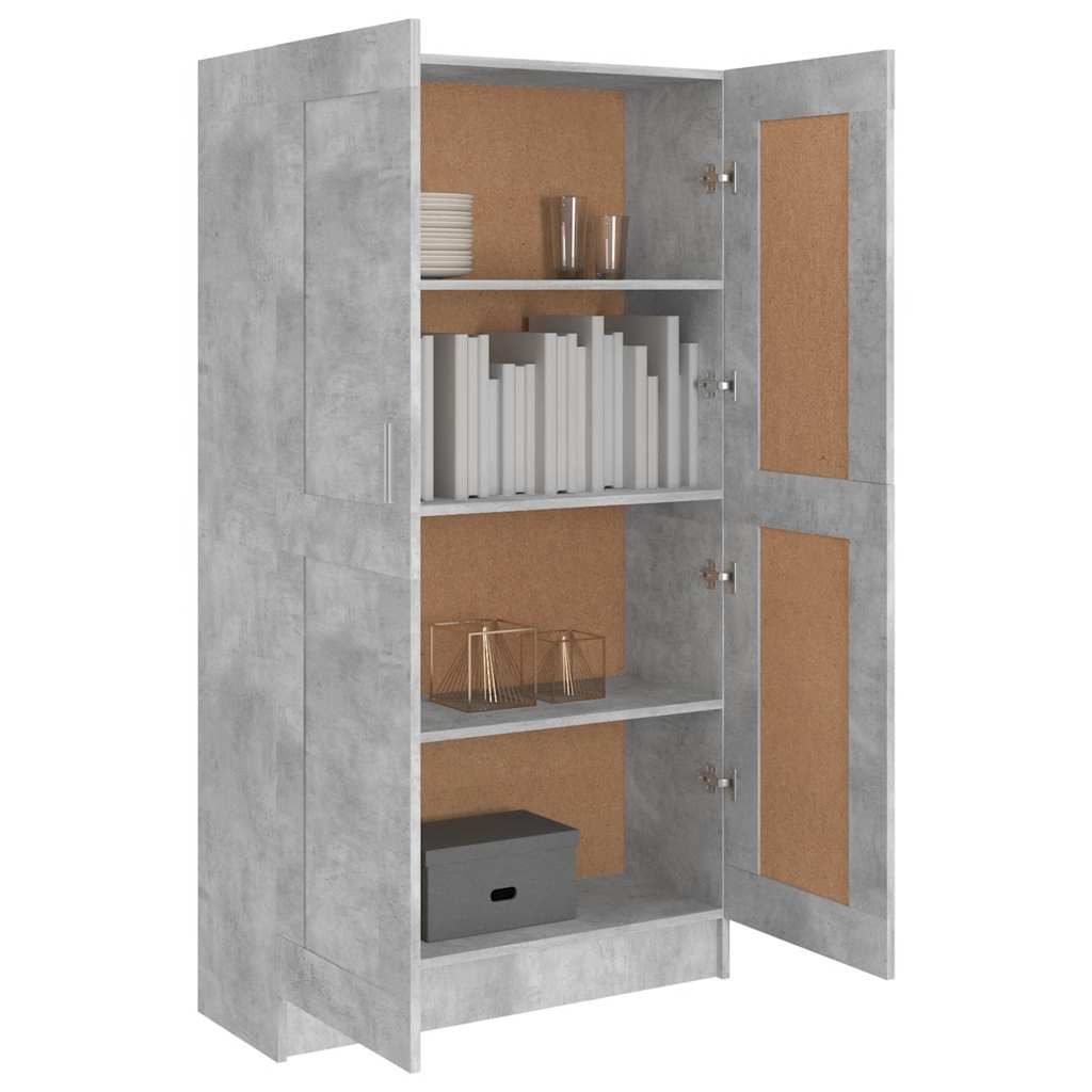 Libreria Grigio Cemento 82,5x30,5x150 cm in Legno Multistrato | homemem39