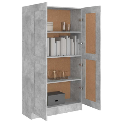 Libreria Grigio Cemento 82,5x30,5x150 cm in Legno Multistrato | homemem39