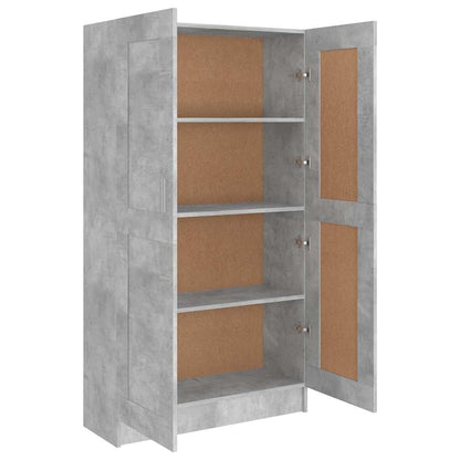 Libreria Grigio Cemento 82,5x30,5x150 cm in Legno Multistrato | homemem39