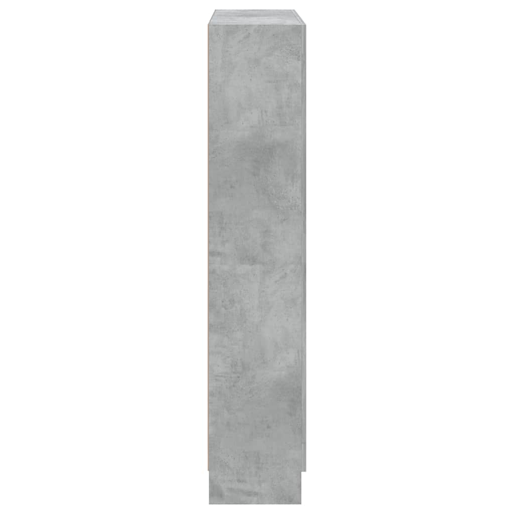 Libreria Grigio Cemento 82,5x30,5x150 cm in Legno Multistrato | homemem39