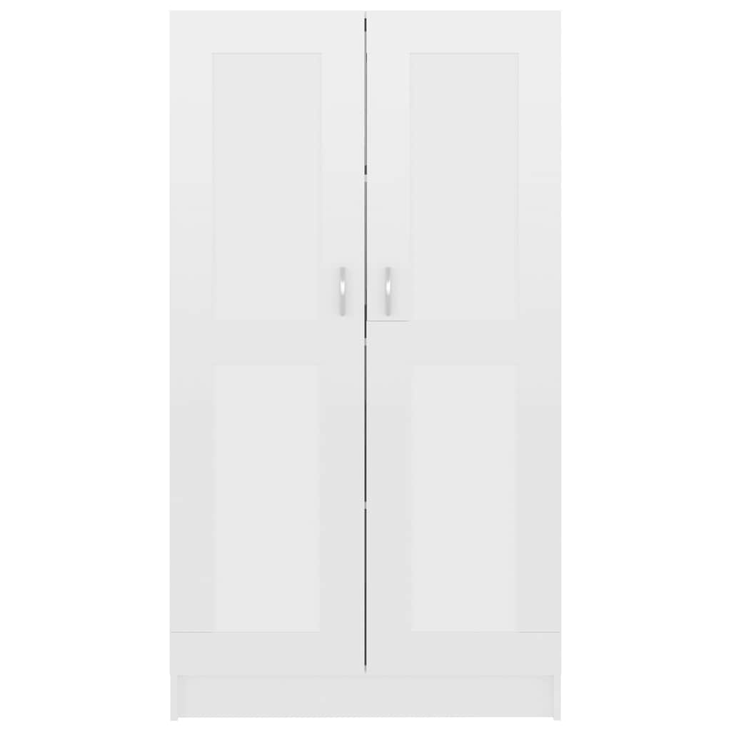Libreria Bianco Lucido 82,5x30,5x150 cm in Legno Multistrato | homemem39