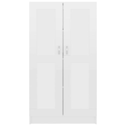 Libreria Bianco Lucido 82,5x30,5x150 cm in Legno Multistrato | homemem39