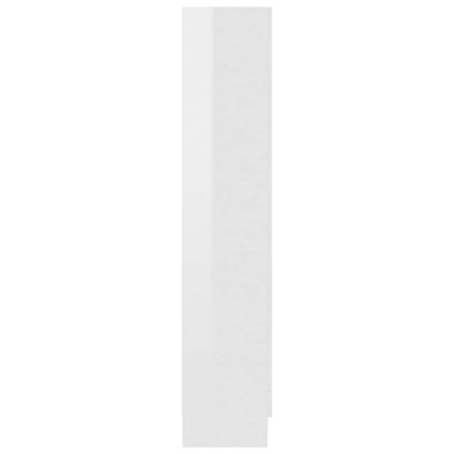 Libreria Bianco Lucido 82,5x30,5x150 cm in Legno Multistrato | homemem39