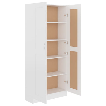 Libreria Bianca 82,5x30,5x185,5 cm in Legno Truciolato