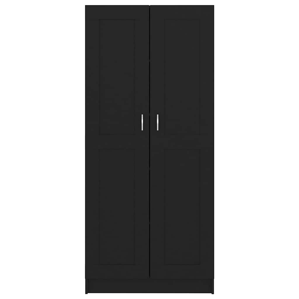 Libreria Nera 82,5x30,5x185,5 cm in Legno Multistrato | homemem39