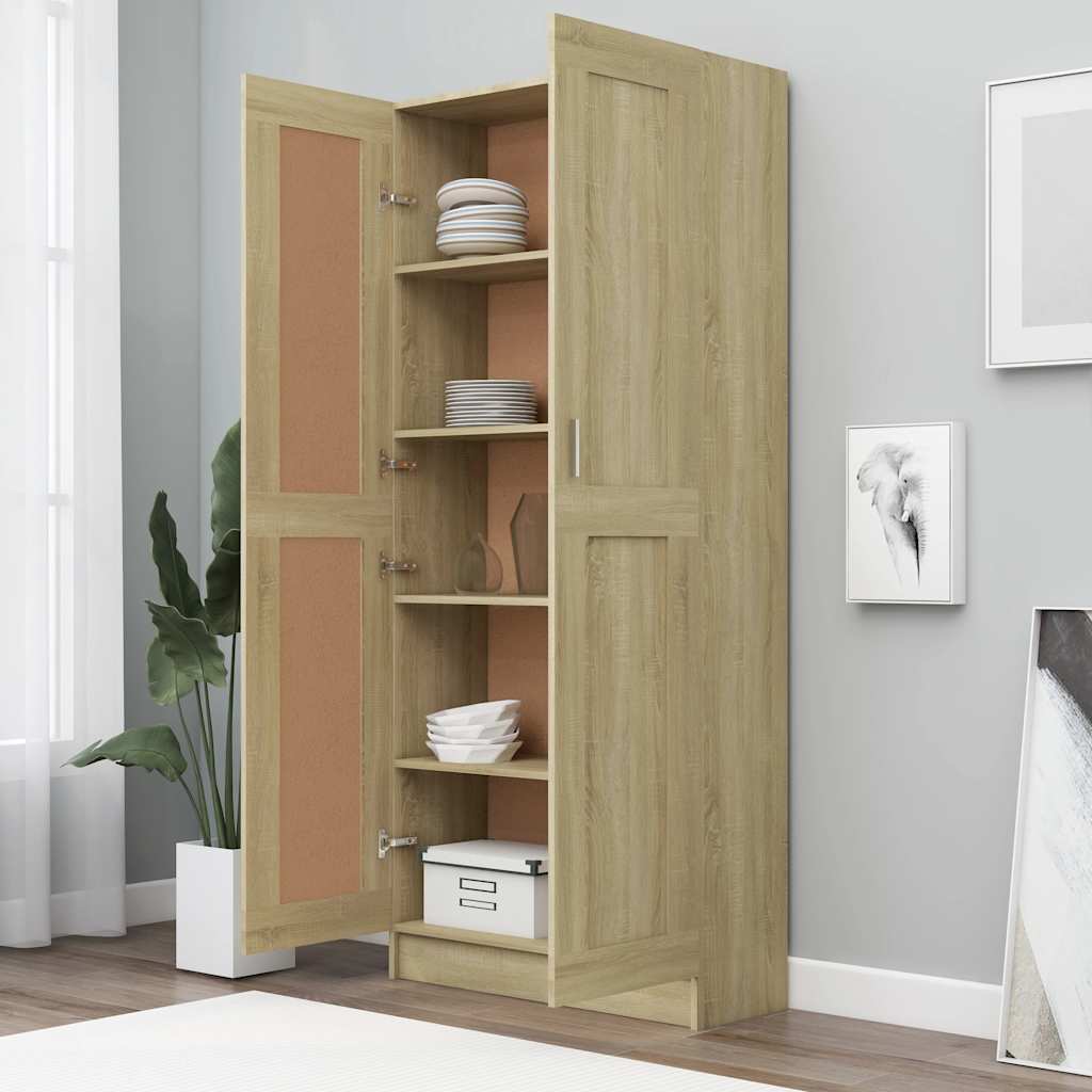 Libreria Rovere Sonoma 82,5x30,5x185,5 cm in Legno Multistrato - homemem39