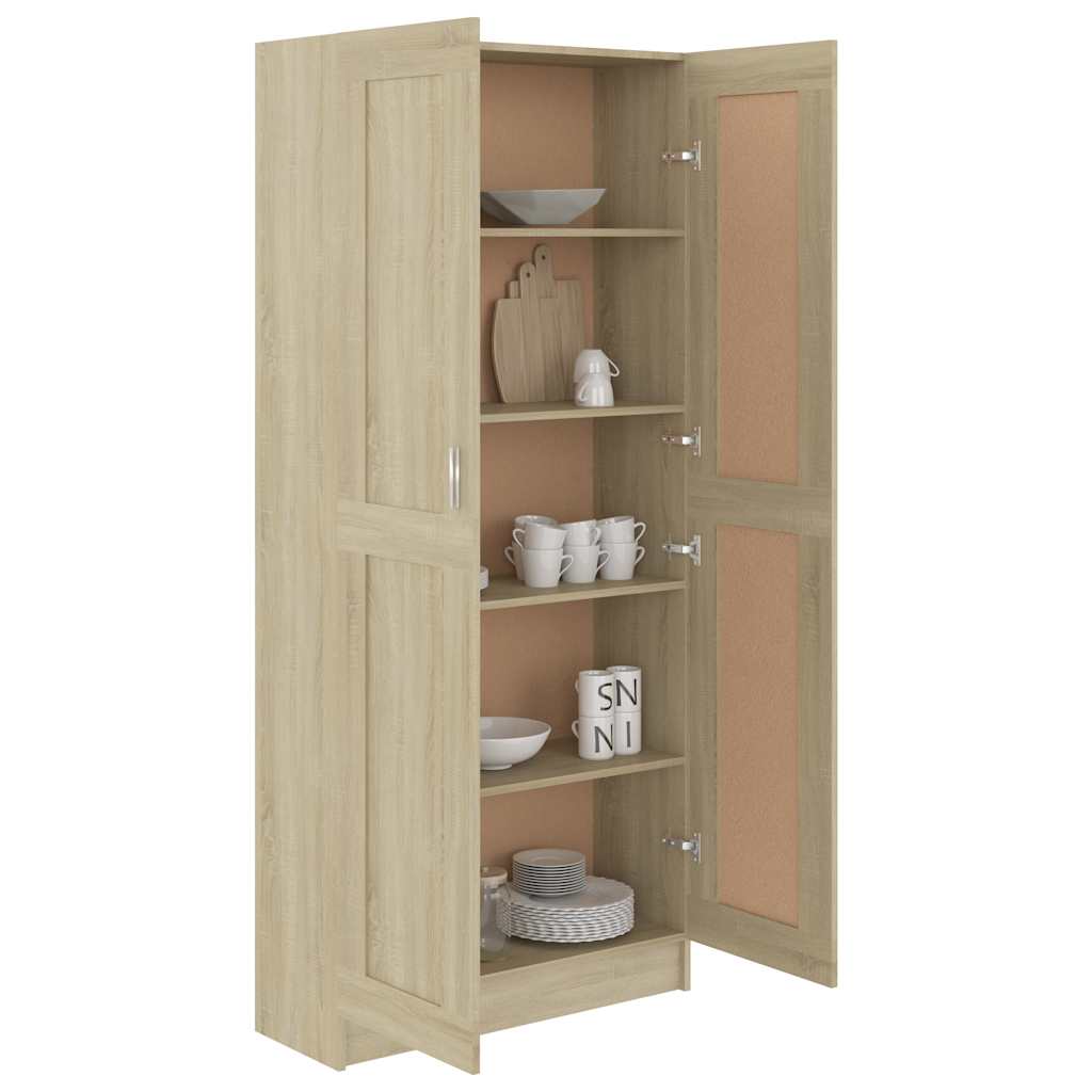 Libreria Rovere Sonoma 82,5x30,5x185,5 cm in Legno Multistrato | homemem39