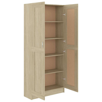 Libreria Rovere Sonoma 82,5x30,5x185,5 cm in Legno Multistrato | homemem39