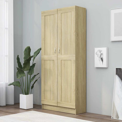 Libreria Rovere Sonoma 82,5x30,5x185,5 cm in Legno Multistrato | homemem39
