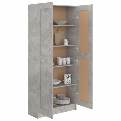 Libreria Grigio Cemento 82,5x30,5x185,5 cm in Legno Multistrato