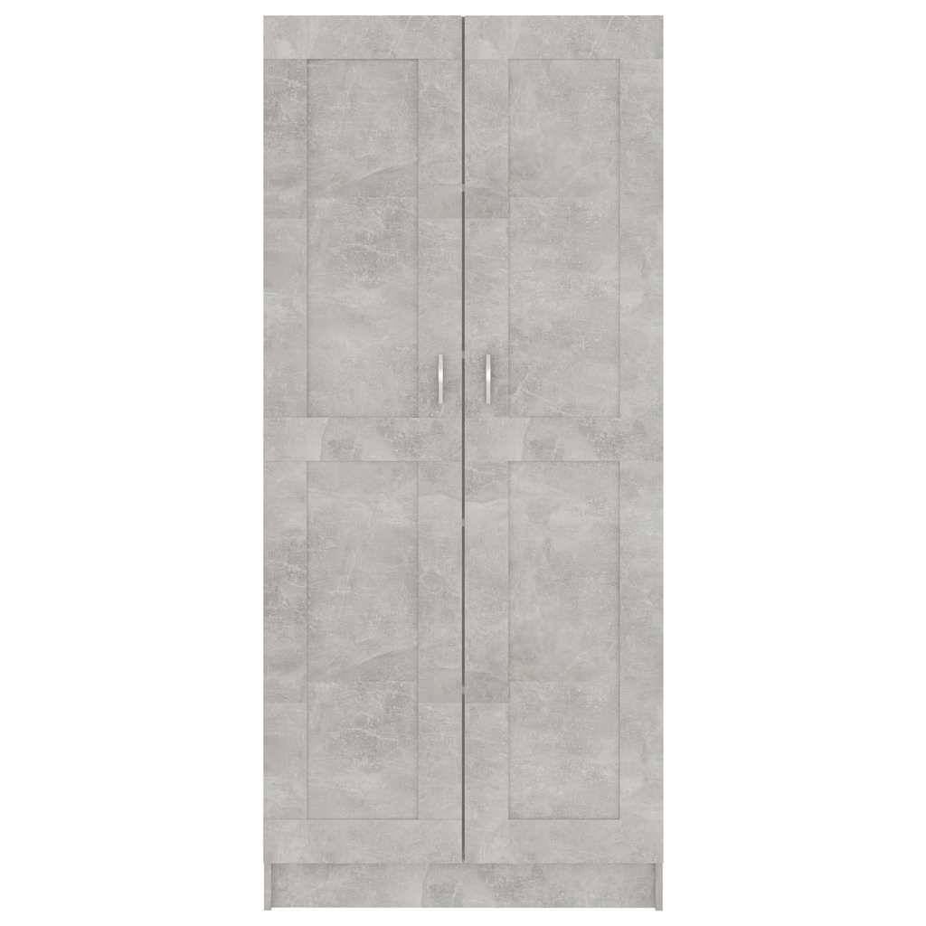 Libreria Grigio Cemento 82,5x30,5x185,5 cm in Legno Multistrato