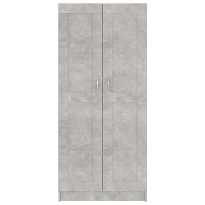 Libreria Grigio Cemento 82,5x30,5x185,5 cm in Legno Multistrato