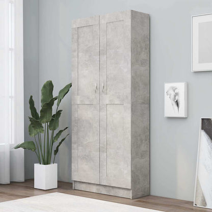 Libreria Grigio Cemento 82,5x30,5x185,5 cm in Legno Multistrato | homemem39
