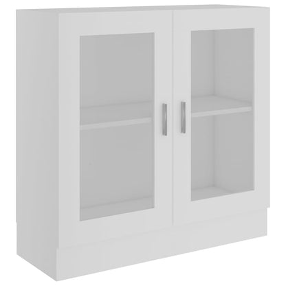 Armadietto con Vetrina Bianco 82,5x30,5x80 cm Legno Multistrato | homemem39