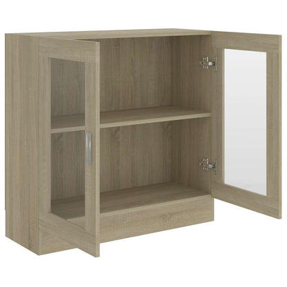 Vetrina Rovere Sonoma 82,5x30,5x80 cm in Legno Multistrato | homemem39