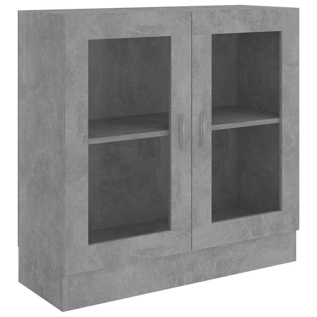 Armadietto Vetrina Grigio Cemento 82,5x30,5x80 cm Multistrato | homemem39