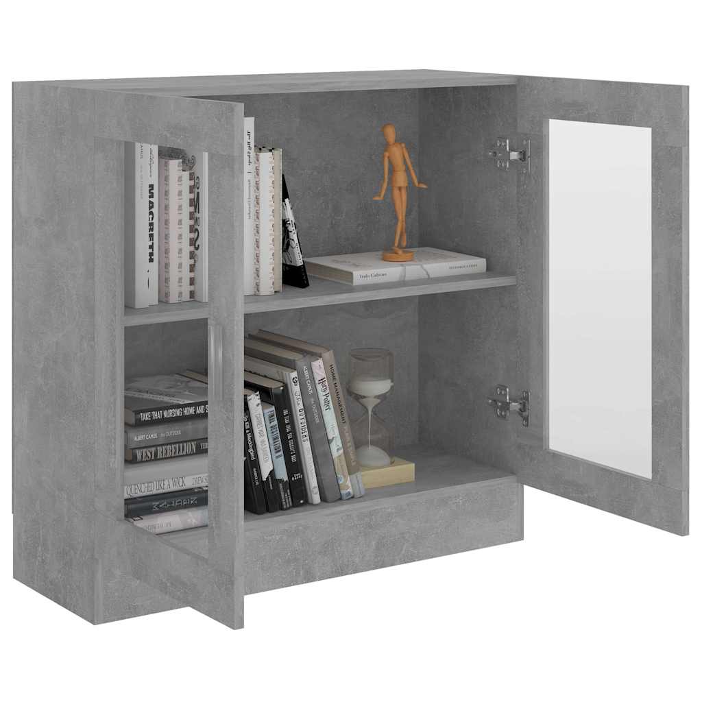 Armadietto Vetrina Grigio Cemento 82,5x30,5x80 cm Multistrato | homemem39