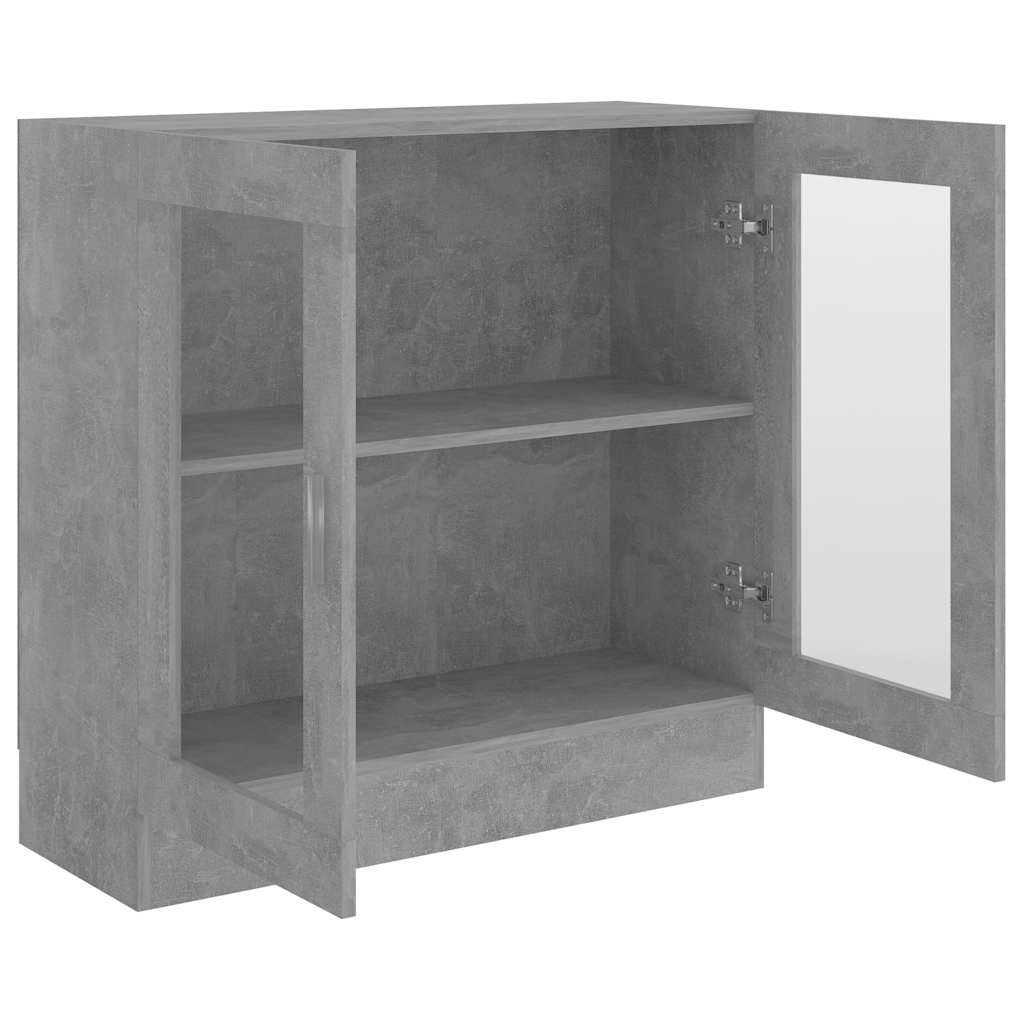 Armadietto Vetrina Grigio Cemento 82,5x30,5x80 cm Multistrato | homemem39