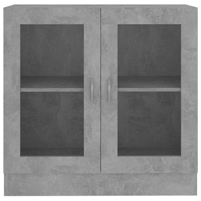 Armadietto Vetrina Grigio Cemento 82,5x30,5x80 cm Multistrato | homemem39