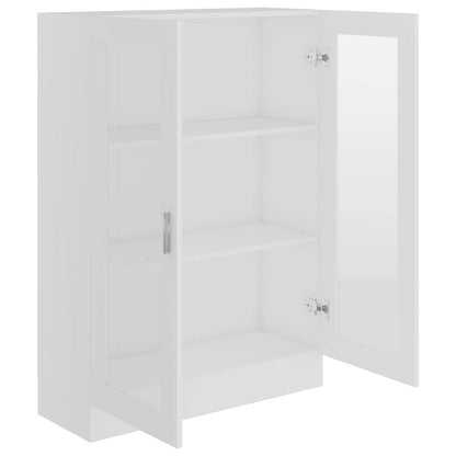 Armadietto con Vetrina Bianco 82,5x30,5x115cm Legno Multistrato | homemem39